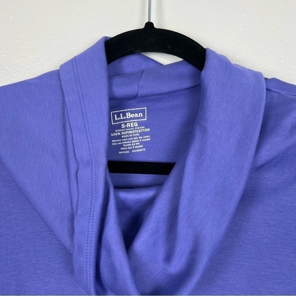 L.L‎ Bean Long Sleeve Cowl Neck Tee Sz S - Picture 3 of 6